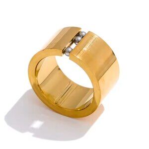 Gold Plated Ring, Statement Ring, Women's Gold Jewelry, Women's Chunky Ring